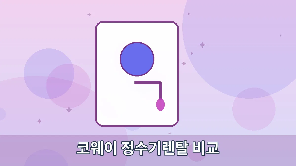 코웨이 정수기렌탈 비교 안내 이미지 3