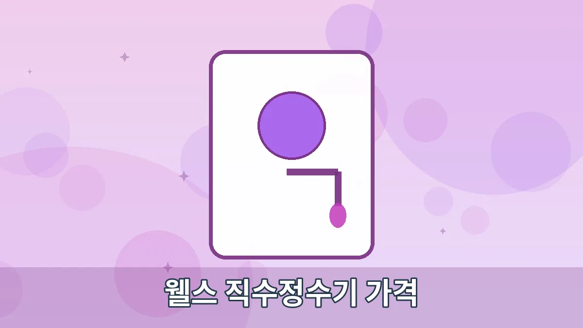웰스 직수정수기 가격 안내 이미지 4